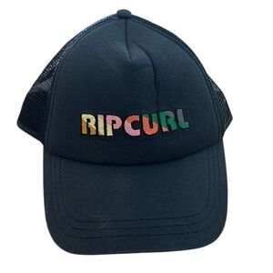 Rip curl new tags trucker hat with rainbow embroidered logo